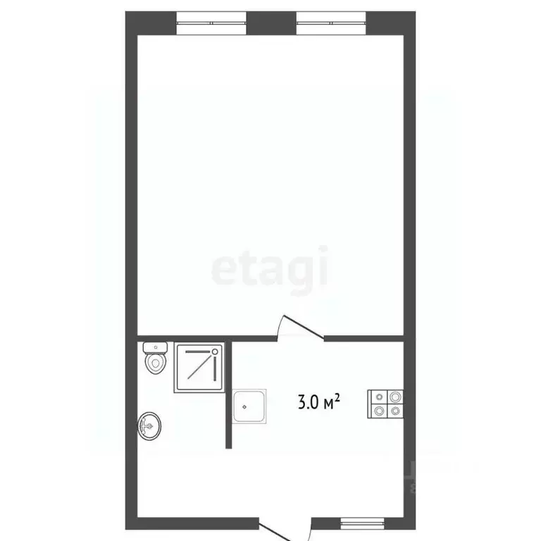 1-к кв. Ставропольский край, Кисловодск ул. Чкалова (18.0 м) - Фото 2