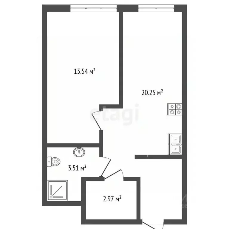 1-к кв. Москва Сколковское ш., 40к3 (42.0 м) - Фото 2
