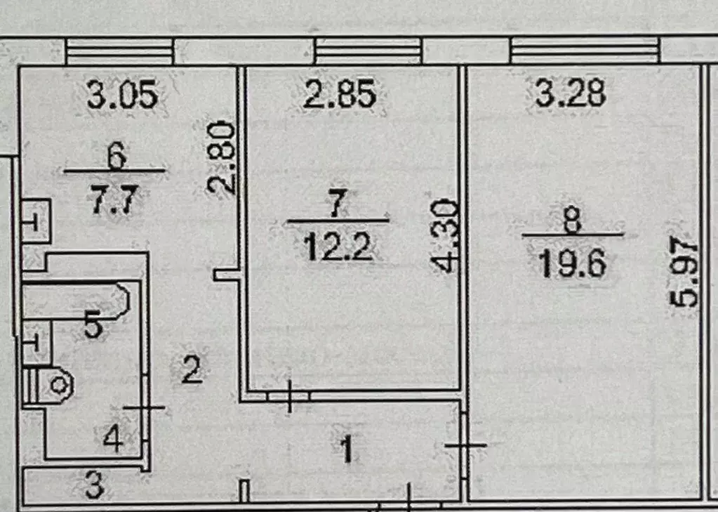 2-к кв. Томская область, Томск ул. Интернационалистов, 19/1 (53.5 м) - Фото 1