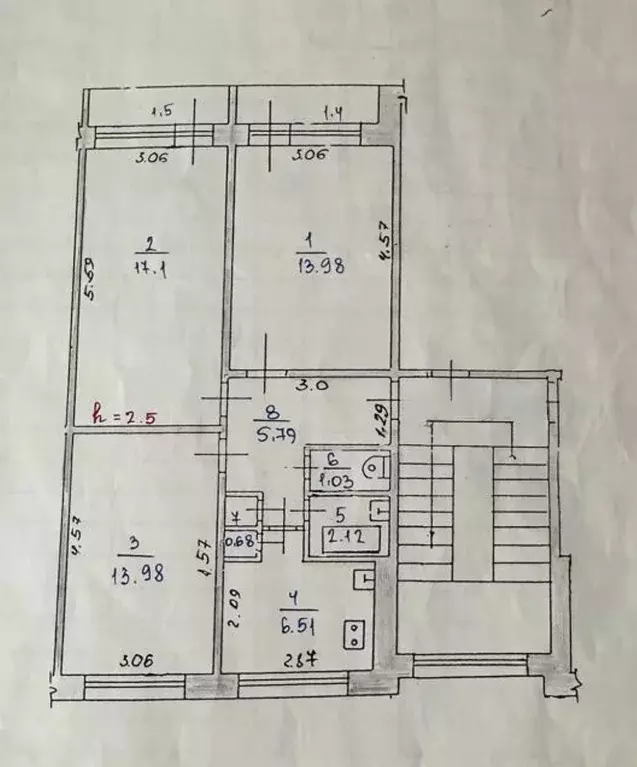 Продаётся 3-к квартира, 61.2 м - Фото 0