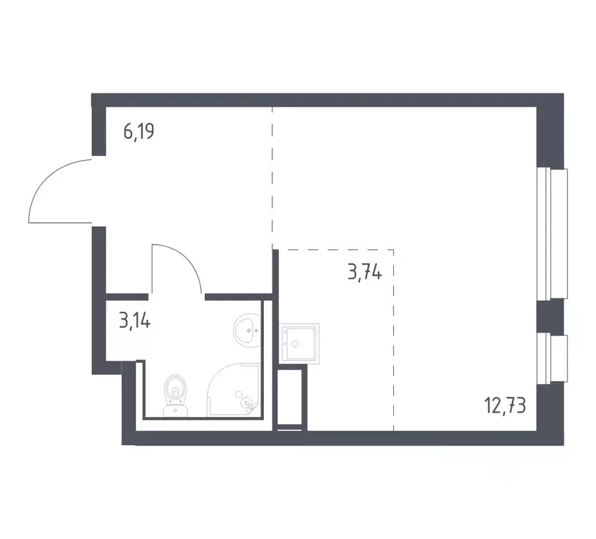Студия Ленинградская область, Мурино Всеволожский район, Новые Лаврики ... - Фото 1