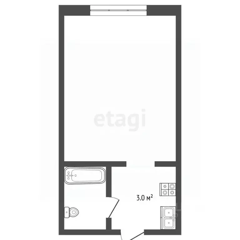 Студия Томская область, Томск Алтайская ул., 157 (18.3 м) - Фото 2