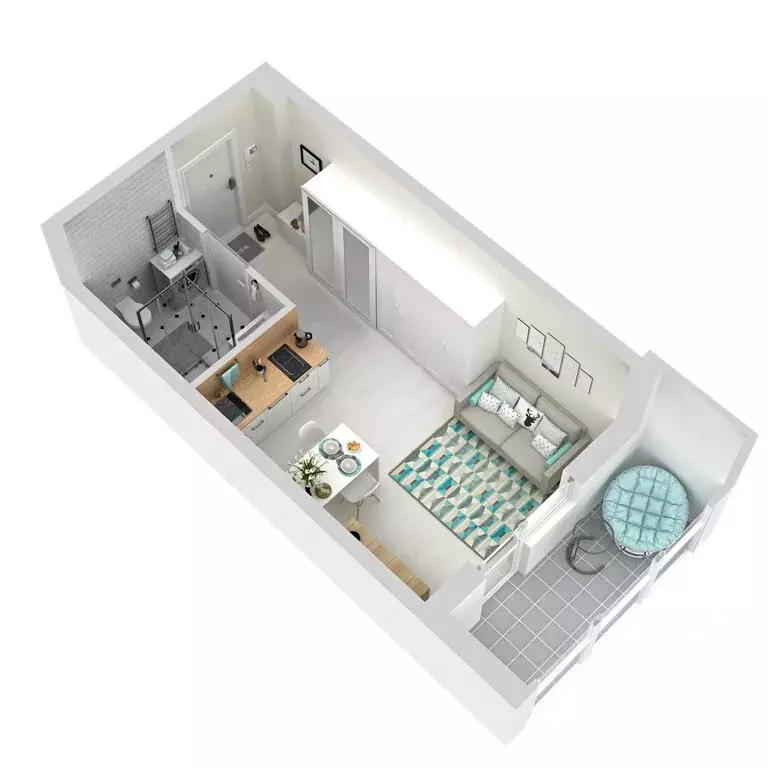 Квартира-студия: Екатеринбург, улица 8 Марта, 204Е (22.01 м) - Фото 2