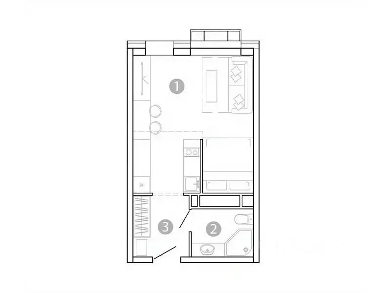 1-к кв. Забайкальский край, Чита 1-я Коллективная ул., 6 СТР (29.22 м) - Фото 1