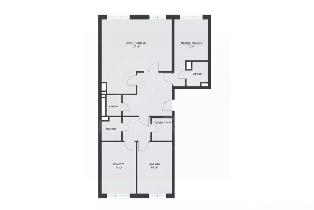 3-к кв. Москва Кастанаевская ул., 66 (101.4 м) - Фото 2