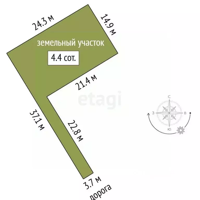 Участок в Севастополь Благополучный ТСН,  (4.4 сот.) - Фото 1