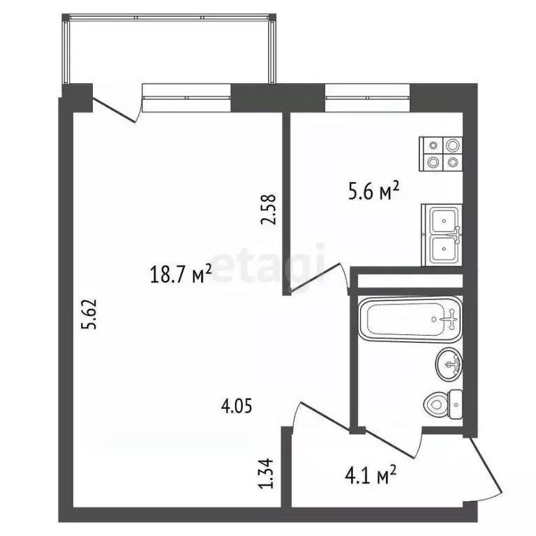 1-к кв. Ярославская область, Ярославль ул. Панина, 31 (30.3 м) - Фото 2