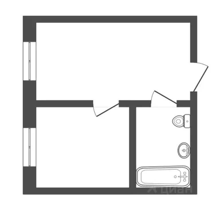 1-к кв. Тюменская область, Тюмень ул. Эльвиры Федоровой, 1к1 (41.2 м) - Фото 2