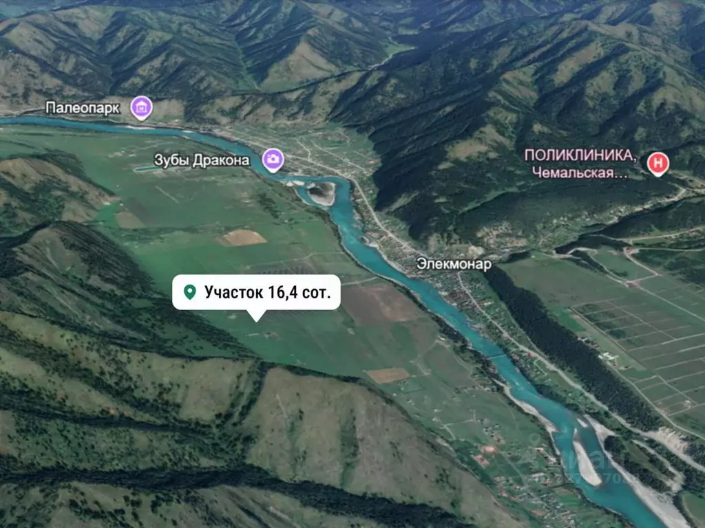 Участок в Алтай, Чемальский район, с. Анос Центральная ул., 41 (16.4 ... - Фото 2