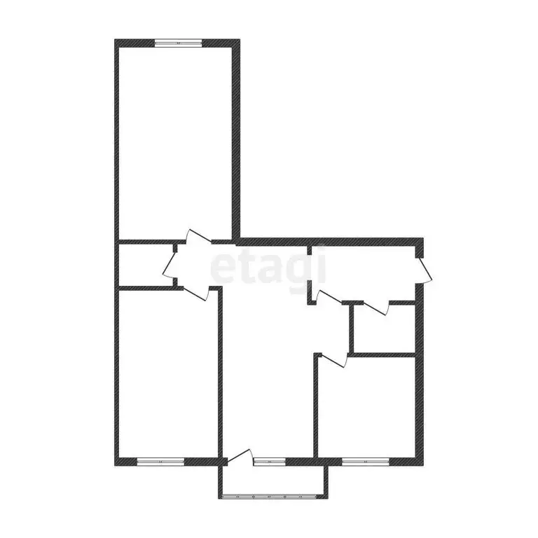 3-комнатная квартира: Шебекино, улица 50 лет Октября, 6 (53 м) - Фото 1