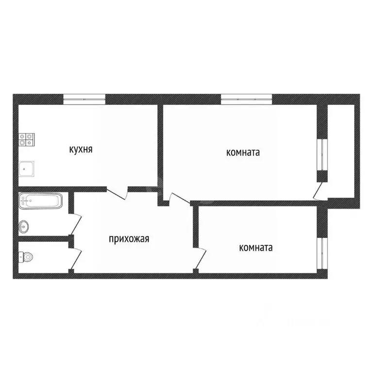 2-к кв. Ленинградская область, Кириши ул. Строителей, 10 (40.2 м) - Фото 1