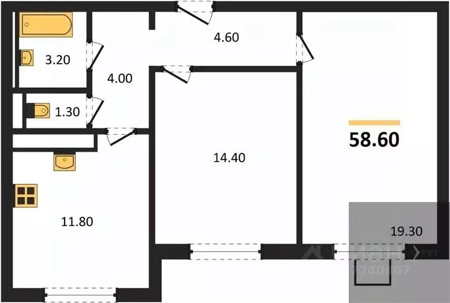 2-к кв. Воронежская область, Воронеж ул. Загоровского, 5/4 (58.6 м) - Фото 0