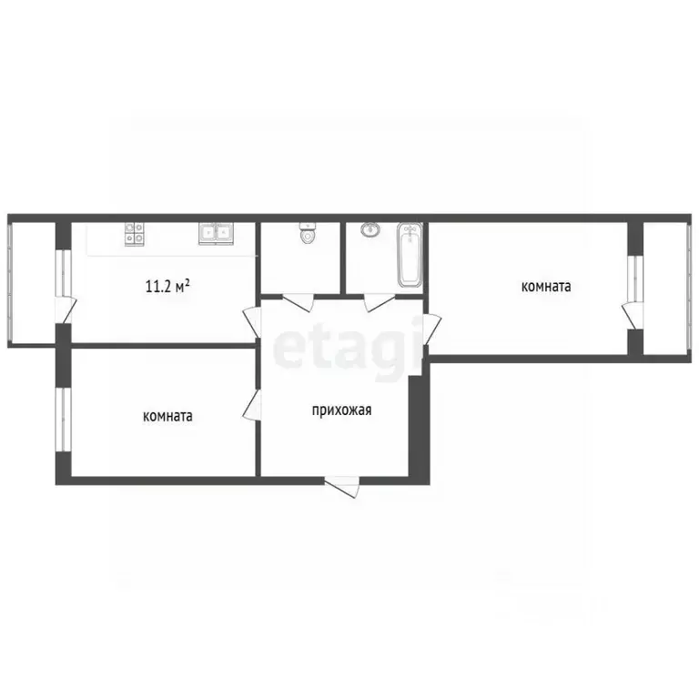 2-к кв. Севастополь просп. Победы, 29А (64.0 м) - Фото 2