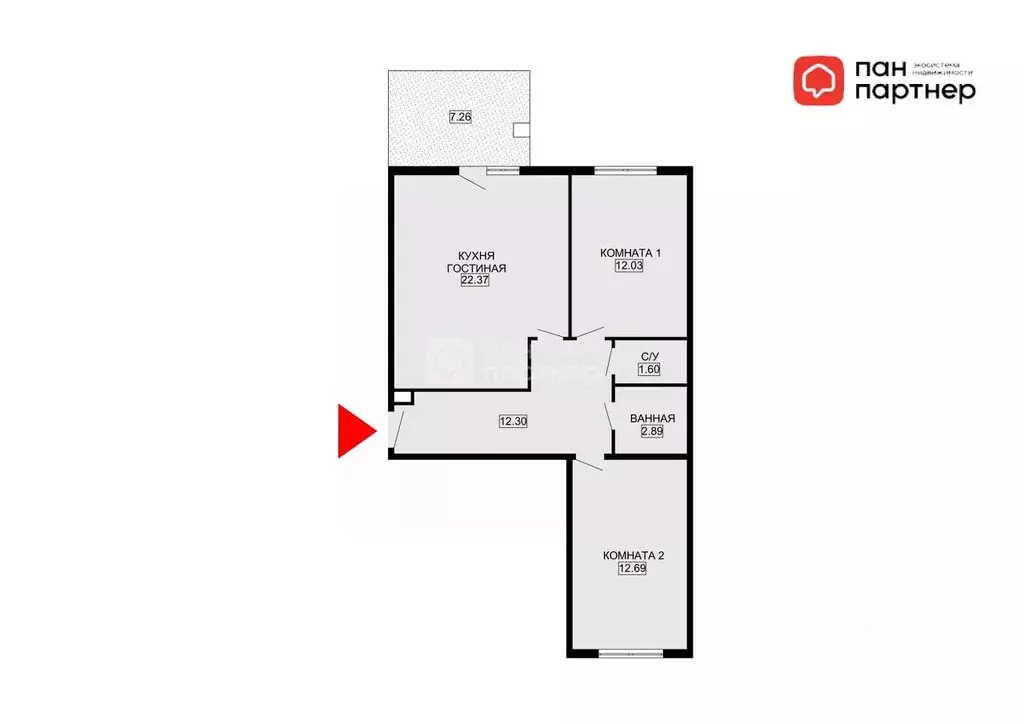 3-к кв. Санкт-Петербург Пулковское ш., 42к6 (71.14 м) - Фото 2