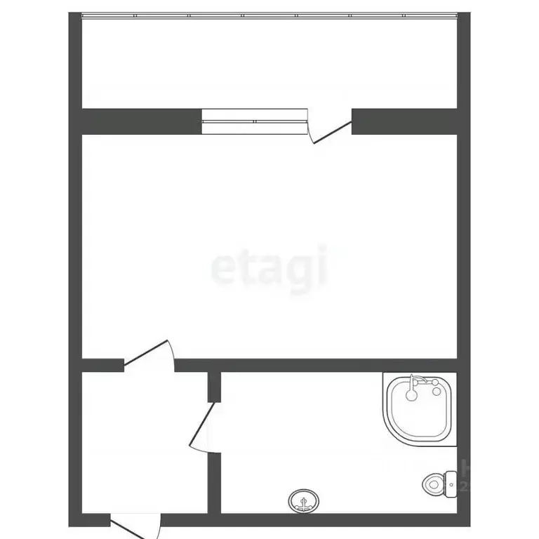 1-к кв. Ставропольский край, Пятигорск Украинская ул. (18.7 м) - Фото 1