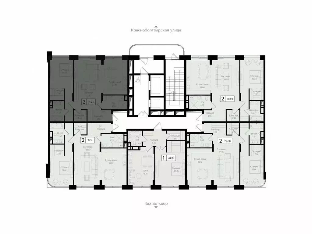 2-комнатная квартира: Москва, 1-я улица Бухвостова, 2к3 (71.2 м) - Фото 1