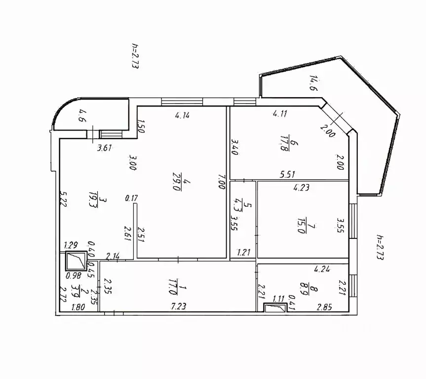 3-к кв. Санкт-Петербург ш. Суздальское, 12к2 (135.0 м) - Фото 2