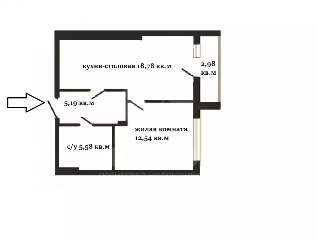1-к кв. Калининградская область, Калининград Закатная ул., 29к2 (42.5 ... - Фото 2