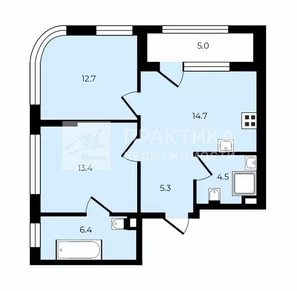 2-комнатная квартира: Москва, улица Крузенштерна, 9 (59.6 м) - Фото 1