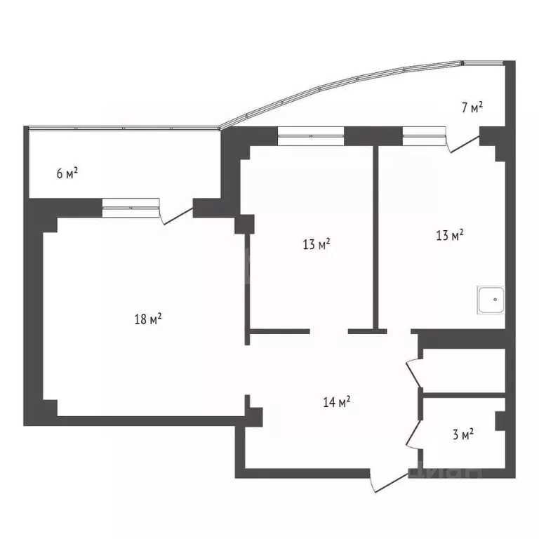 2-к кв. Красноярский край, Красноярск ул. Алексеева, 33 (57.8 м) - Фото 2