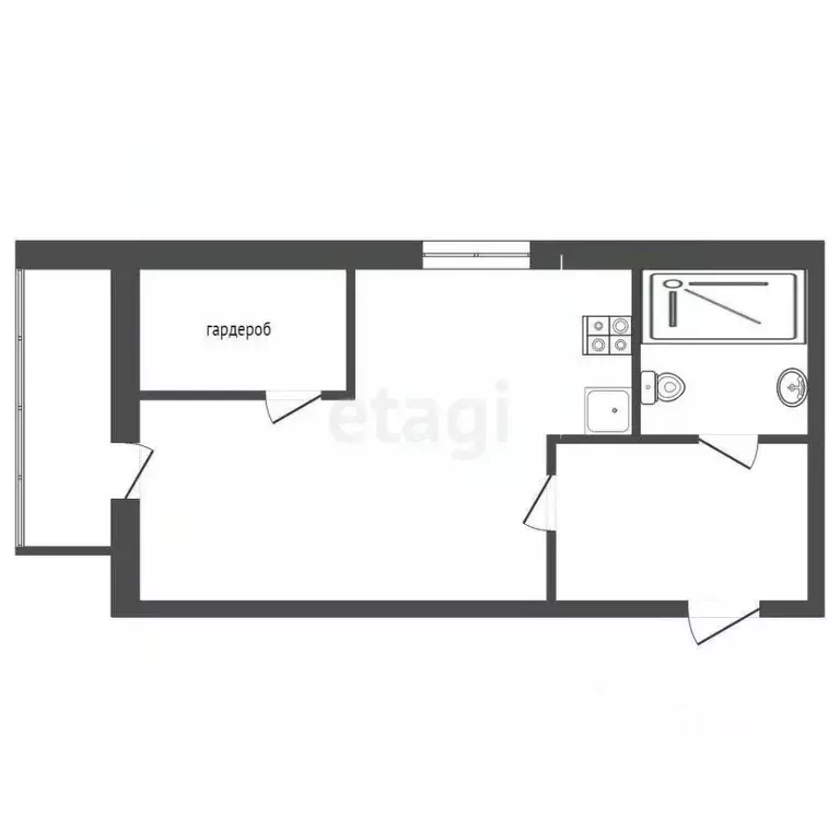 Студия Тюменская область, Тюмень Широтная ул., 217к1 (32.5 м) - Фото 2