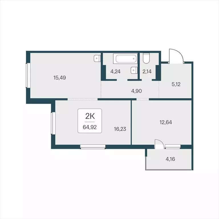 2-комнатная квартира: Новосибирск, Кедровая улица, 80/4 (64.92 м) - Фото 0