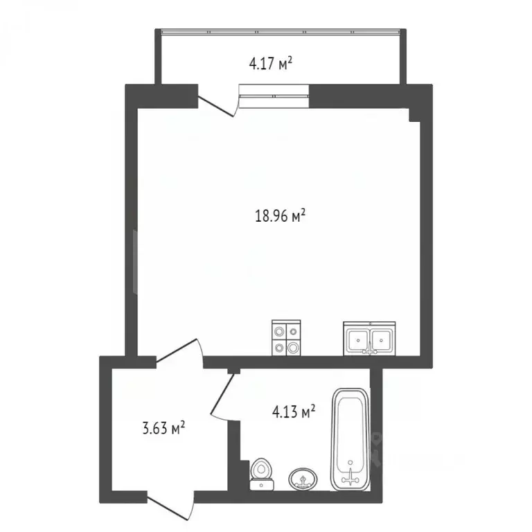 1-к кв. Тюменская область, Тюменский район, д. Патрушева ул. Федора ... - Фото 1