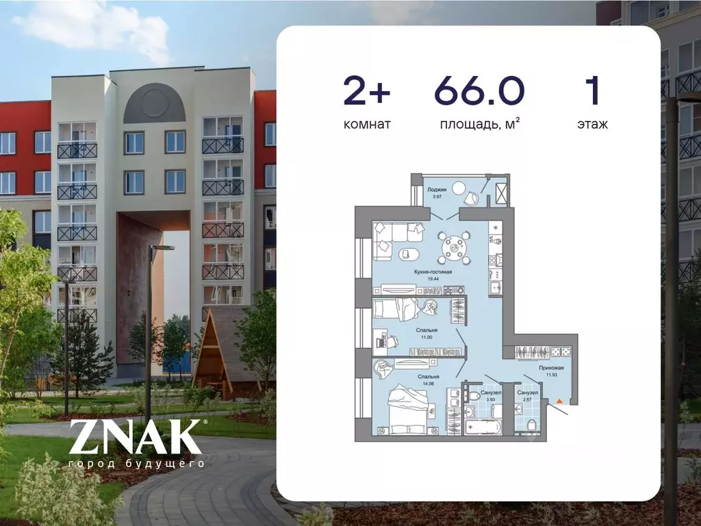 2-к кв. Кировская область, Киров Урванцево мкр, Знак жилой комплекс ... - Фото 0