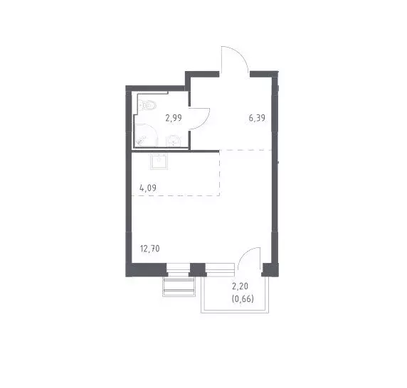 Квартира-студия: Лайково, микрорайон Город-Событие, ЖК Рублёвский ... - Фото 1