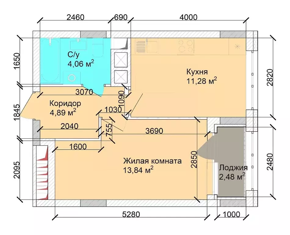 1-к кв. Кемеровская область, Кемерово ул. Дружбы, 9 (36.07 м) - Фото 1