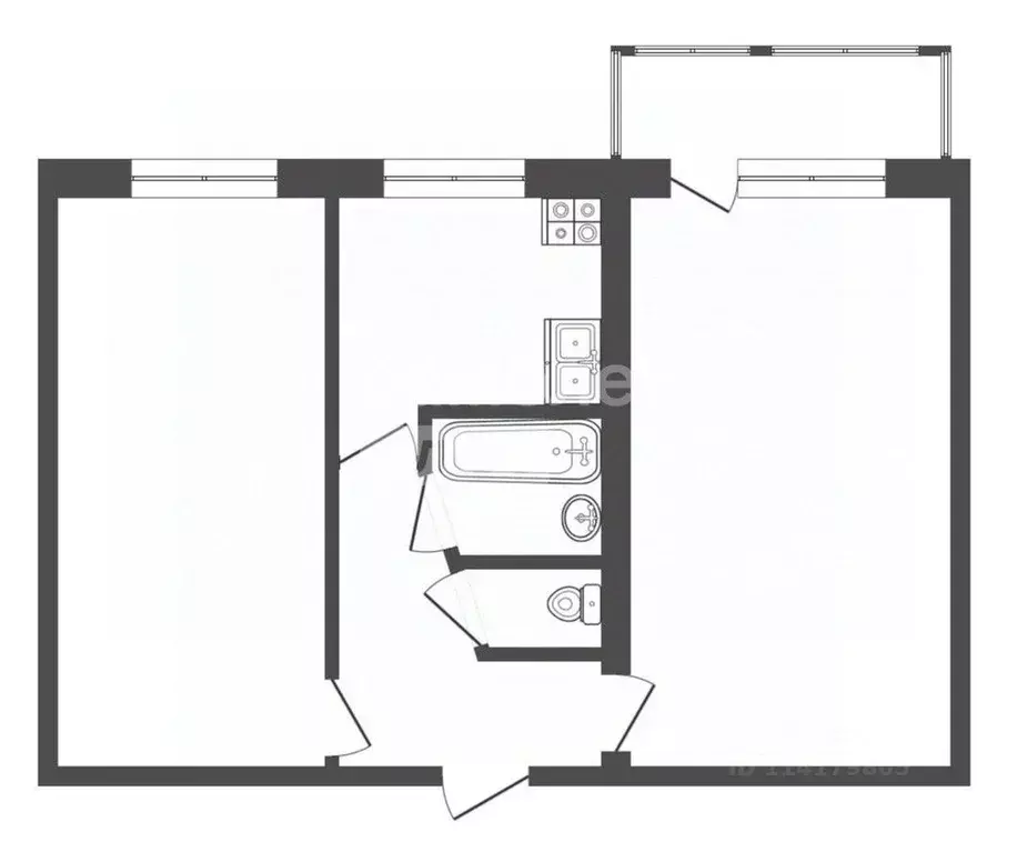 2-к кв. Челябинская область, Миасс ул. 8 Марта, 161 (45.1 м) - Фото 2