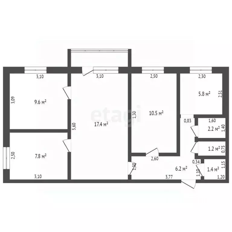 4-к кв. Кемеровская область, Березовский просп. Ленина, 4 (62.1 м) - Фото 0