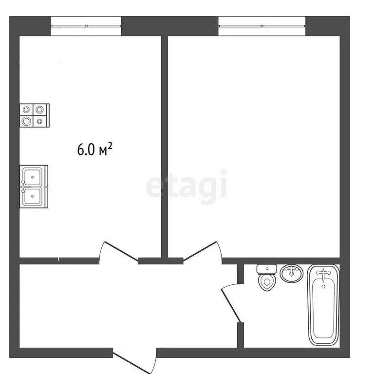 1-комнатная квартира: Ярославль, Ранняя улица, 9 (21.6 м) - Фото 1