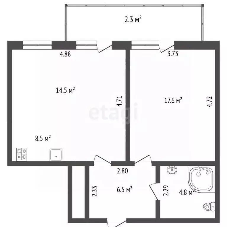 2-к кв. Ямало-Ненецкий АО, Новый Уренгой Дружба мкр, 6/2 (68.6 м) - Фото 2