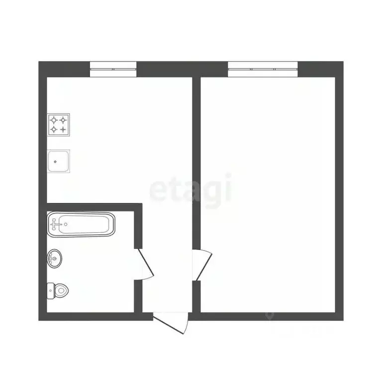 1-к кв. Камчатский край, Петропавловск-Камчатский ул. Карбышева, 14 ... - Фото 2