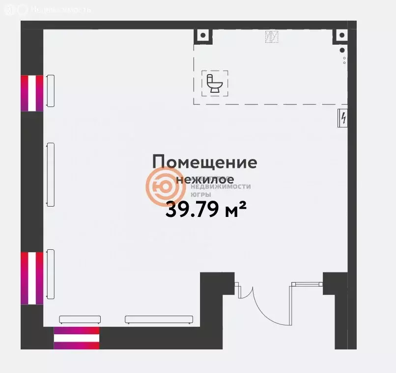 Помещение свободного назначения (39.79 м) - Фото 1