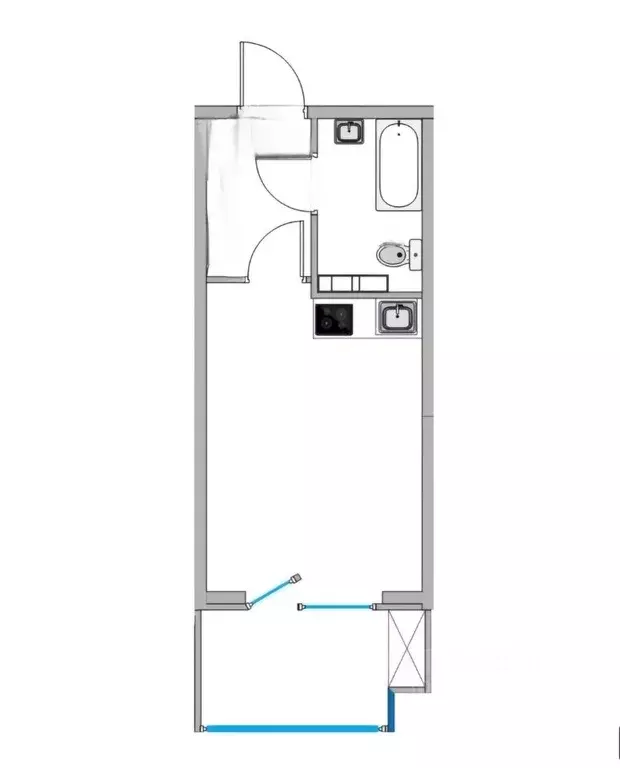 Студия Краснодарский край, Анапа Владимирская ул., 154к2 (27.0 м) - Фото 2