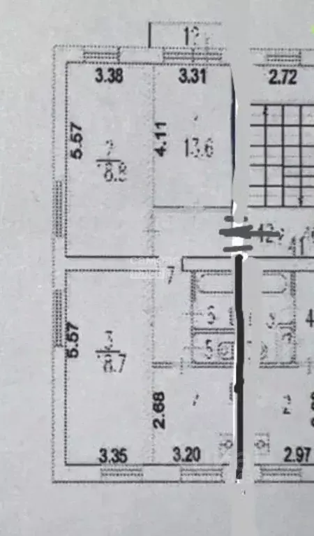 3-к кв. Москва ул. Черняховского, 17К1 (74.0 м) - Фото 2