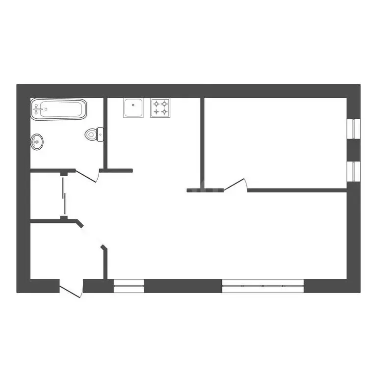 2-комнатная квартира: Иркутский муниципальный округ, деревня ... - Фото 1