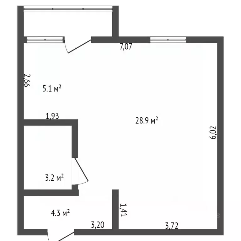 Студия Амурская область, Благовещенск Северная ул., 86 (22.0 м) - Фото 1