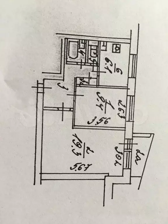 2-к. квартира, 46 м, 5/9 эт. - Фото 0