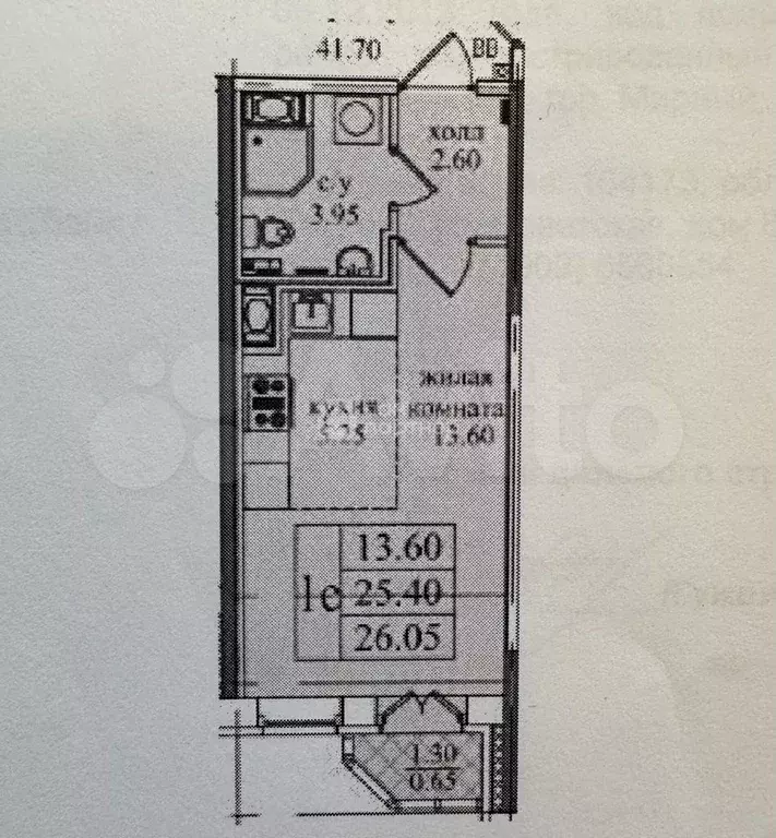 Квартира-студия, 25,6 м, 10/27 эт. - Фото 0