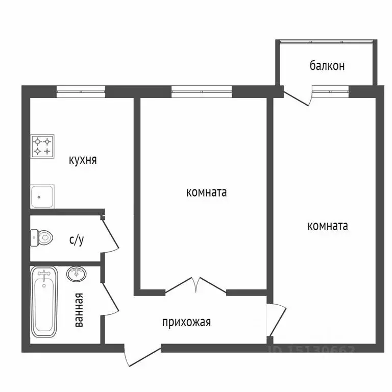 2-к кв. Красноярский край, Красноярск ул. Энергетиков, 24 (52.0 м) - Фото 1