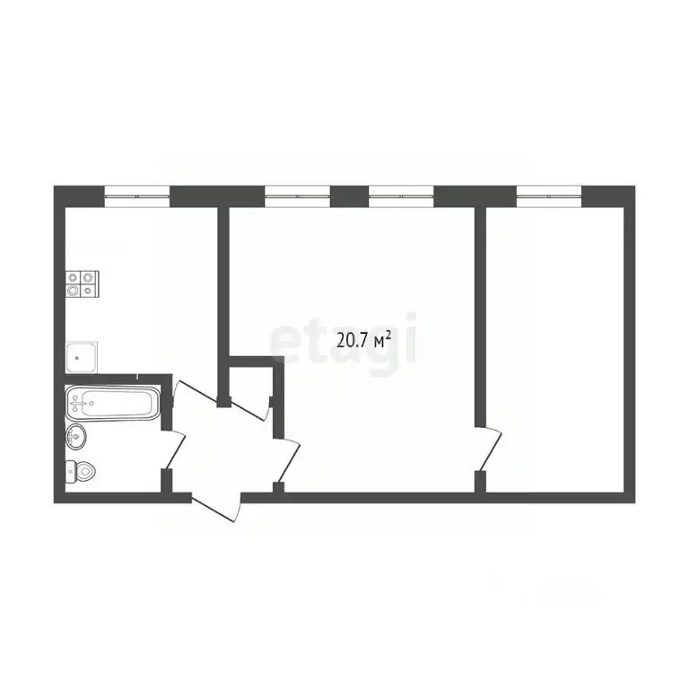 2-к кв. Тюменская область, Тюмень Военная ул., 15 (41.2 м) - Фото 2