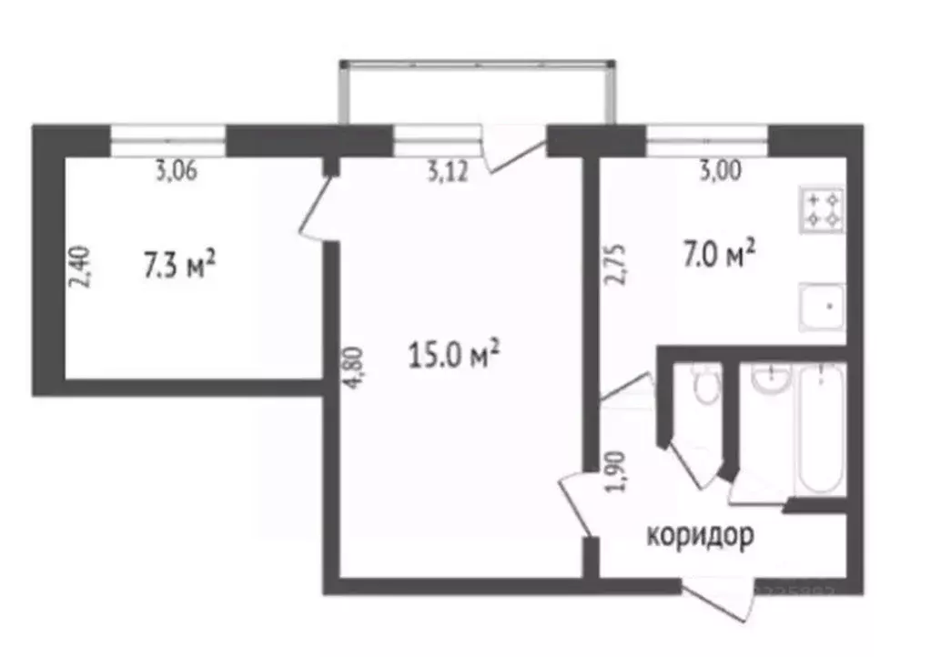 1-к кв. Вологодская область, Вологда 1-й ГПЗ-23 мкр, 13 (35.6 м) - Фото 2