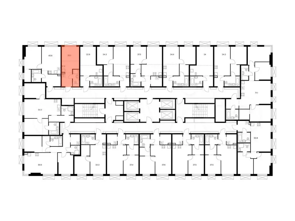 Квартира-студия, 20,1 м, 16/30 эт. - Фото 1