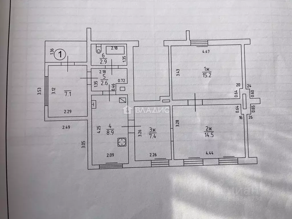3-к кв. Калининградская область, Ладушкин ул. Афанасьева, 18 (51.5 м) - Фото 2