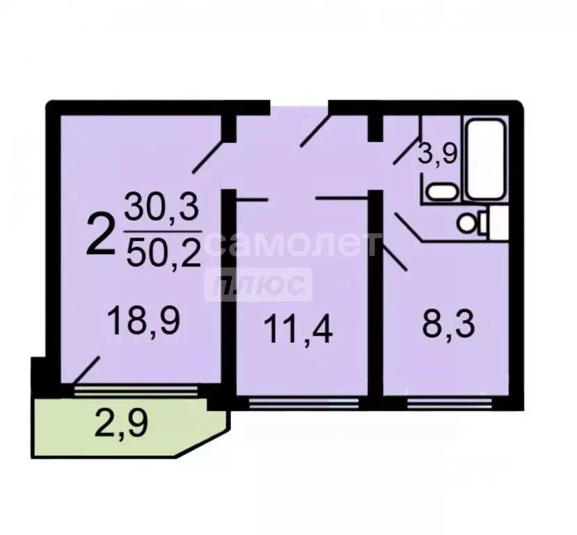 2-к кв. Москва Клязьминская ул., 5К1 (50.0 м) - Фото 1