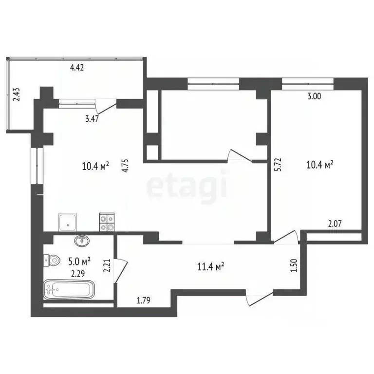 3-к кв. Ростовская область, Ростов-на-Дону Таганрогская ул., 132/2 ... - Фото 1