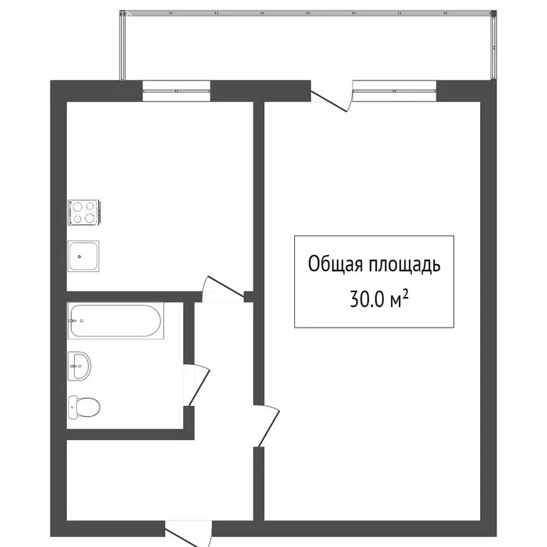 1-комнатная квартира: Томский район, село Томское, улица Маяковского, ... - Фото 0